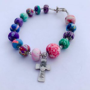 Little Flowers First Holy Communion Decade Rosary Bracelet