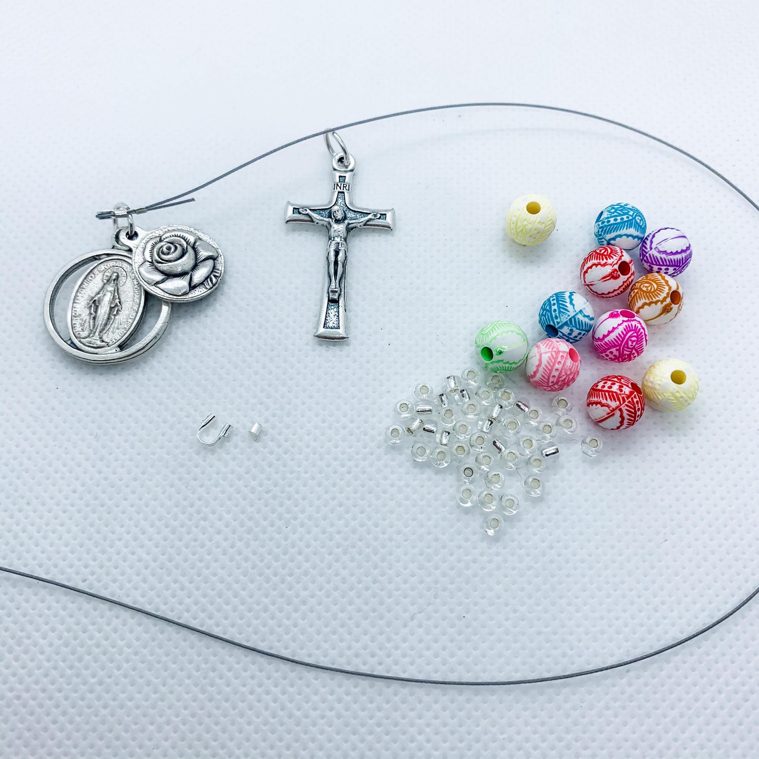 Best Rosary making kit. Enough for 8 rosaries! #11-11-1 p